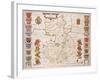 Map of Cambridgeshire, Published Amsterdam c.1647-48-W.j. Blaeu-Framed Giclee Print