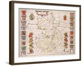 Map of Cambridgeshire, Published Amsterdam c.1647-48-W.j. Blaeu-Framed Giclee Print