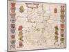 Map of Cambridgeshire, Published Amsterdam c.1647-48-W.j. Blaeu-Mounted Giclee Print