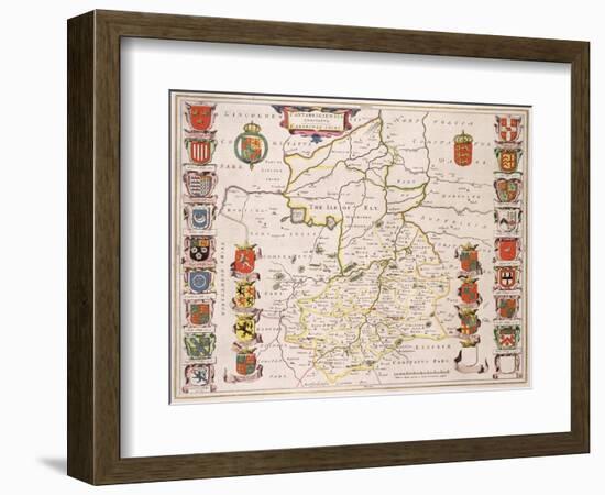 Map of Cambridgeshire, Published Amsterdam c.1647-48-W.j. Blaeu-Framed Giclee Print