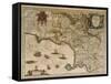 Map of Campania, 16th Century-null-Framed Stretched Canvas
