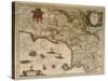 Map of Campania, 16th Century-null-Stretched Canvas