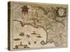 Map of Campania, 16th Century-null-Stretched Canvas