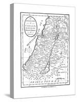 Map of Canaan Divided into the Twelve Tribes of Israel, C1830-null-Stretched Canvas