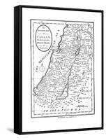 Map of Canaan Divided into the Twelve Tribes of Israel, C1830-null-Framed Stretched Canvas