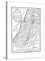 Map of Canaan Divided into the Twelve Tribes of Israel, C1830-null-Stretched Canvas