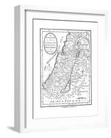 Map of Canaan Divided into the Twelve Tribes of Israel, C1830-null-Framed Giclee Print