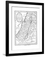 Map of Canaan Divided into the Twelve Tribes of Israel, C1830-null-Framed Giclee Print