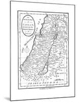 Map of Canaan Divided into the Twelve Tribes of Israel, C1830-null-Mounted Giclee Print