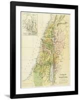 Map of Canaan, or Palestine, Published by A.K Johnstone-null-Framed Giclee Print