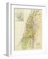 Map of Canaan, or Palestine, Published by A.K Johnstone-null-Framed Giclee Print