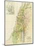 Map of Canaan, or Palestine, Published by A.K Johnstone-null-Mounted Giclee Print