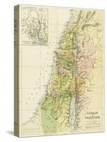 Map of Canaan, or Palestine, Published by A.K Johnstone-null-Stretched Canvas