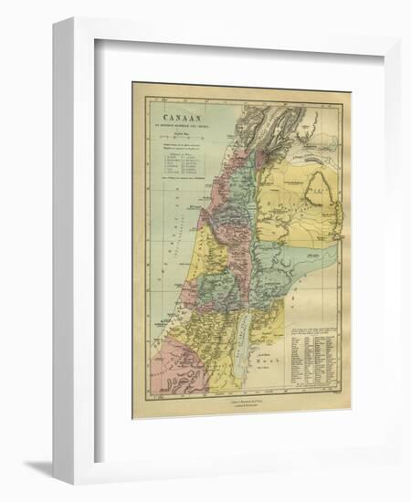 Map of Canaan-Philip Richard Morris-Framed Giclee Print