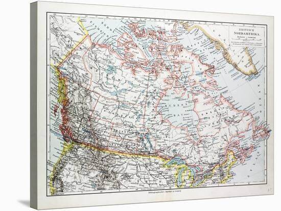 Map of Canada 1899-null-Stretched Canvas