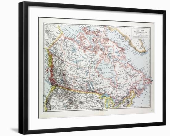 Map of Canada 1899-null-Framed Giclee Print