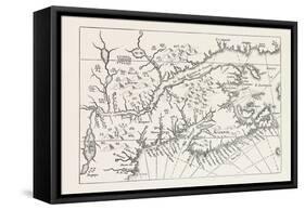 Map of Canada and Nova Scotia, from Joannes De Salt's America Utriusque Descriptio, 1633, 1870S-null-Framed Stretched Canvas