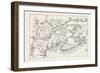 Map of Canada and Nova Scotia, from Joannes De Salt's America Utriusque Descriptio, 1633, 1870S-null-Framed Premium Giclee Print