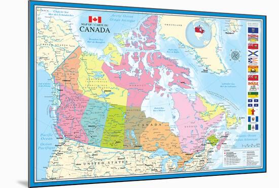 Map of Canada-null-Mounted Poster