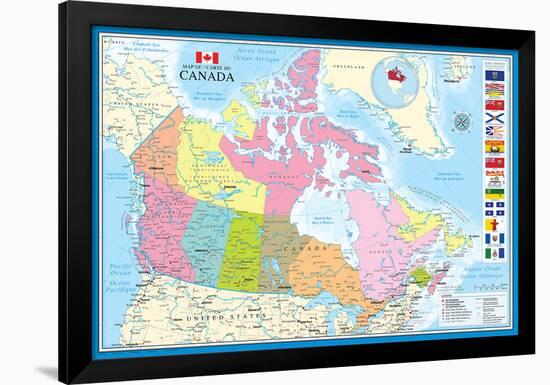 Map of Canada-null-Framed Poster