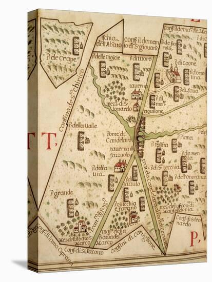 Map of Candelaro, Italy, from the Atlas Atlante Delle Locazioni, 1687-1697-Antonio and Nunzio Michele-Stretched Canvas