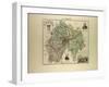 Map of Cantal 1896, France-null-Framed Giclee Print