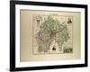 Map of Cantal 1896, France-null-Framed Giclee Print