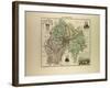 Map of Cantal 1896, France-null-Framed Giclee Print