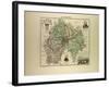 Map of Cantal 1896, France-null-Framed Giclee Print