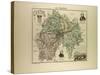 Map of Cantal 1896, France-null-Stretched Canvas