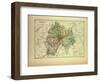 Map of Cantal France-null-Framed Giclee Print