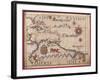 Map of Caribbean, Antilles and Northern South America-Diego Homen-Framed Giclee Print