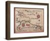 Map of Caribbean, Antilles and Northern South America-Diego Homen-Framed Giclee Print