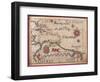 Map of Caribbean, Antilles and Northern South America-Diego Homen-Framed Giclee Print