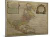 Map of Central and North America, Published in 1700, Paris-Guillaume Delisle-Mounted Giclee Print