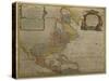 Map of Central and North America, Published in 1700, Paris-Guillaume Delisle-Stretched Canvas