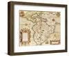 Map of Central and South America, from "Americae Tertia Pars..", 1562-Theodor de Bry-Framed Giclee Print
