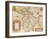 Map of Central and South America, from "Americae Tertia Pars..", 1562-Theodor de Bry-Framed Giclee Print