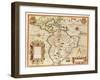 Map of Central and South America, from "Americae Tertia Pars..", 1562-Theodor de Bry-Framed Giclee Print
