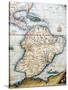 Map of Central and South America, Theatrum Orbis Terrarum, 1574, Biblioteca de Cataluña, Barcelona-Abraham Ortelius -Stretched Canvas