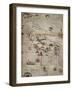 Map of Central and Southern America, 1550-null-Framed Giclee Print