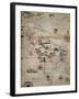 Map of Central and Southern America, 1550-null-Framed Giclee Print