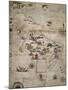 Map of Central and Southern America, 1550-null-Mounted Giclee Print