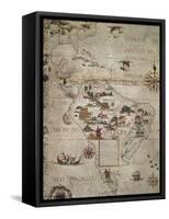 Map of Central and Southern America, 1550-null-Framed Stretched Canvas