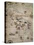 Map of Central and Southern America, 1550-null-Stretched Canvas