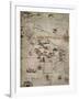 Map of Central and Southern America, 1550-null-Framed Giclee Print