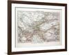 Map of Central Asia Afghanistan Pakistan Republic of Tajikistan Turkmenistan the Republic of Uzbeki-null-Framed Giclee Print