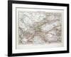 Map of Central Asia Afghanistan Pakistan Republic of Tajikistan Turkmenistan the Republic of Uzbeki-null-Framed Giclee Print