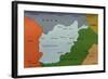 Map of Central Asia-null-Framed Giclee Print