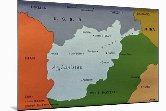 Map of Central Asia-null-Mounted Giclee Print